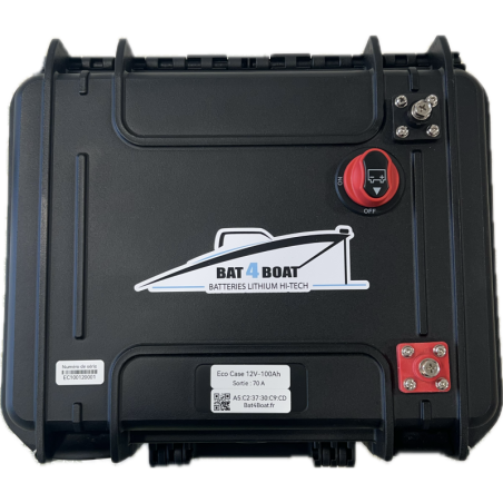 Eco Case LiFePo4 12V 100Ah avec chargeur 8A