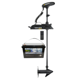 Pack Minn Kota TERROVA 55 GPS - 55 Lbs - 12V - Arbre 137 cm - Sans pédale + Bac Monobloc LifePo4 12V/100 Ah + chargeur 10A