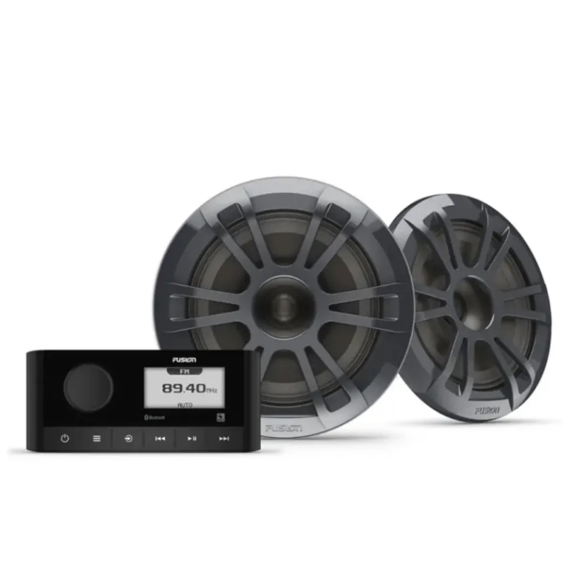 Pack Radio Marine Fusion® RA60 Sport Autoradio Bluetooth + Haut-parleurs EL + Antenne FM + Capot