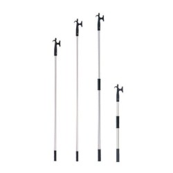 Gaffe télescopique double en aluminium - 118 - 204 cm