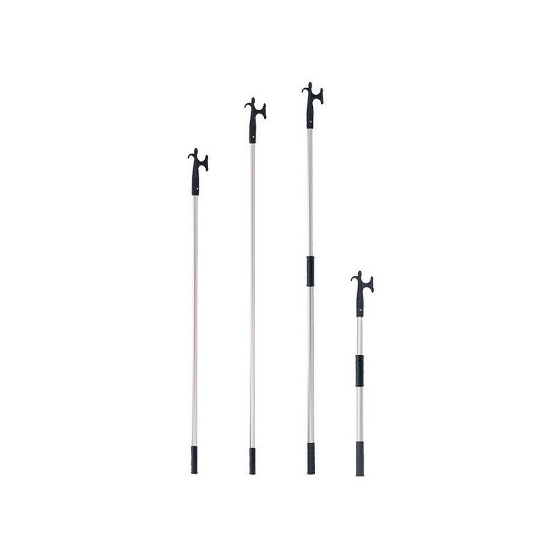 Gaffe télescopique double en aluminium - 118 - 204 cm