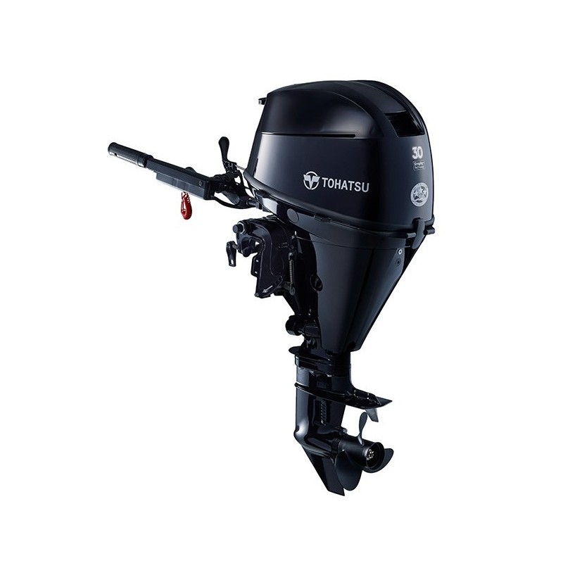 Moteur thermique Tohatsu MFS30D-ETL long démarrage électrique + TRIM barre franche