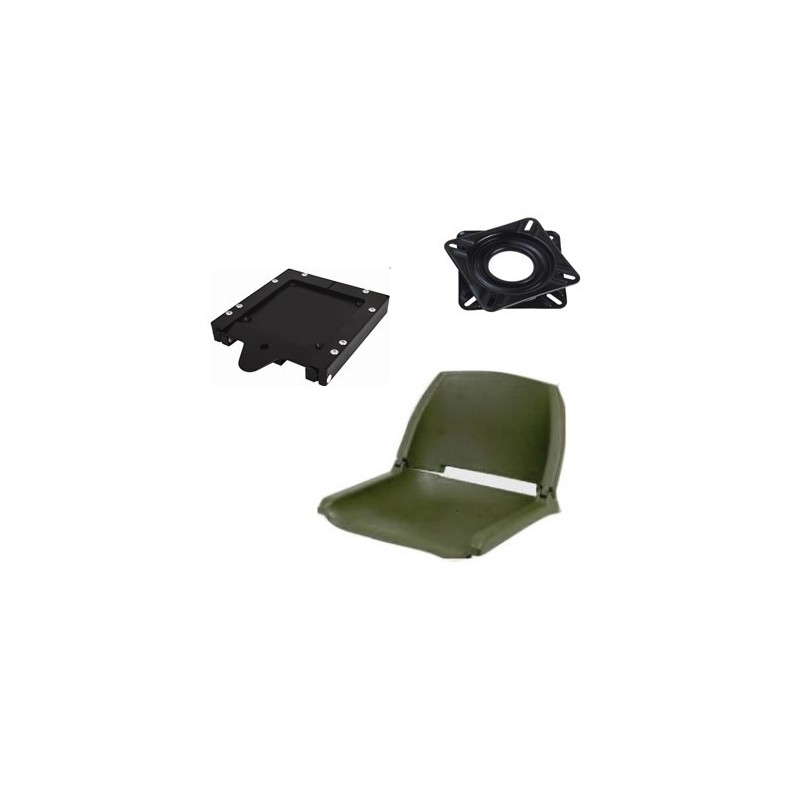 Pack siège vert avec platine et clip amovible