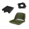 Pack siège vert avec platine et clip amovible