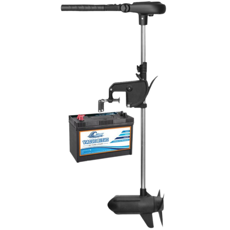Pack Moteur électrique Haswing Protruar -160 Lbs - 24V + Batterie Lithium LiFePO4 24V 100Ah + Chargeur 10A