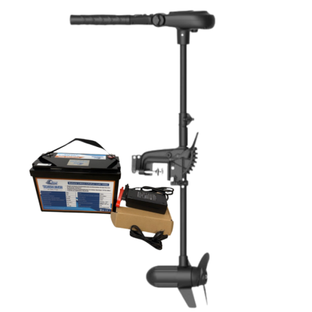 Pack Moteur électrique HASWING PROTRUAR 1.0 - 65 Lbs + Batterie Lithium LiFePO4 12.8V 100Ah + Chargeur