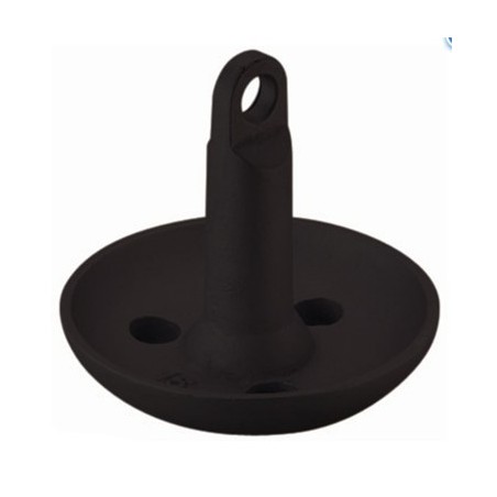 Ancre carpeau d'amarrage, revêtement PVC noir