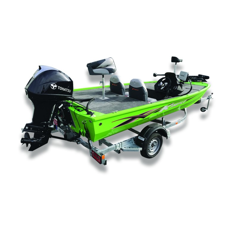 Pack barque aluminium KIMPLE 468 Bass TF SNIPER verte