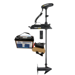 Pack Minn Kota TERROVA 55 GPS - 55 Lbs - 12V - Arbre 137 cm - Sans pédale + Batterie Lithium LiFePO4 12.8V 100Ah + Chargeur
