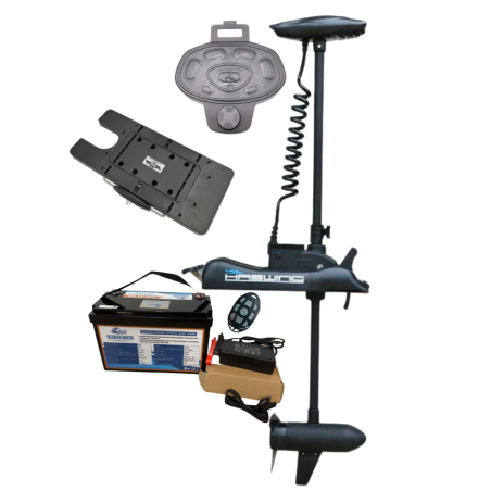 Pack HASWING CAYMAN-B 55 Lbs - 137 cm + Pédale + Plaque Quick Release + Batterie Lithium 12.8V 100Ah + Chargeur
