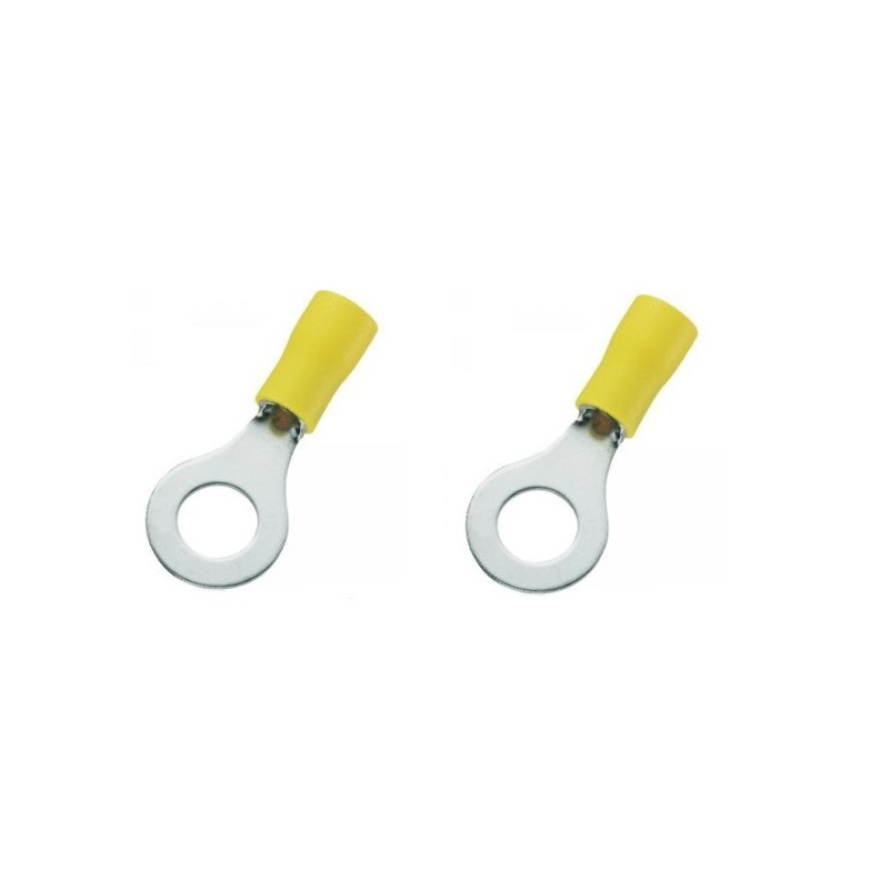 paire de cosses à oeillet jaune 13 mm - M10