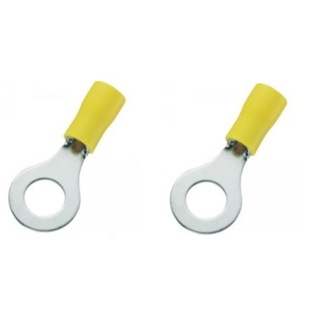 paire de cosses à oeillet jaune 13 mm - M10