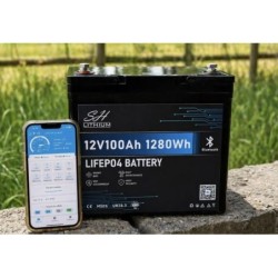 batterie SH LITHIUM 12V100A Lifepo4 +chargeur