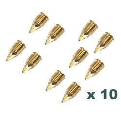 Lot de 10 vis inserts laiton autoperçants M6