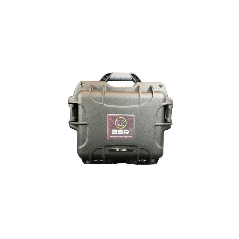 Valise lithium LifePO4 24 V 50 A + 1 Sortie sondeur 20Amp