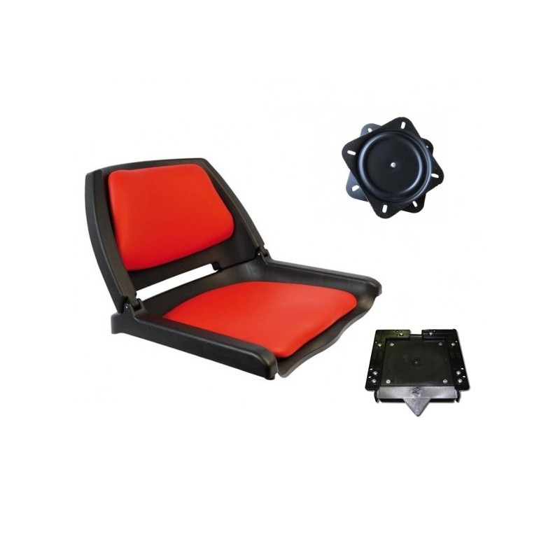 Pack siège rouge Pike'n'Bass + platine 360 °+ clip amovible