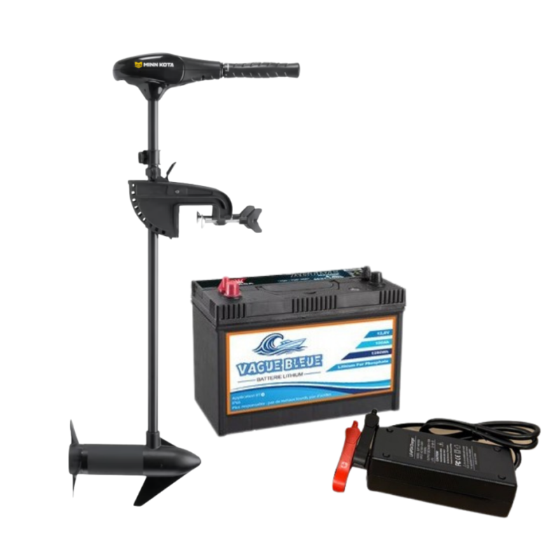 Pack Minn Kota Endura C2 V2 30 Lbs + Batterie Lithium LiFePO4 12V 50Ah + Chargeur 5A