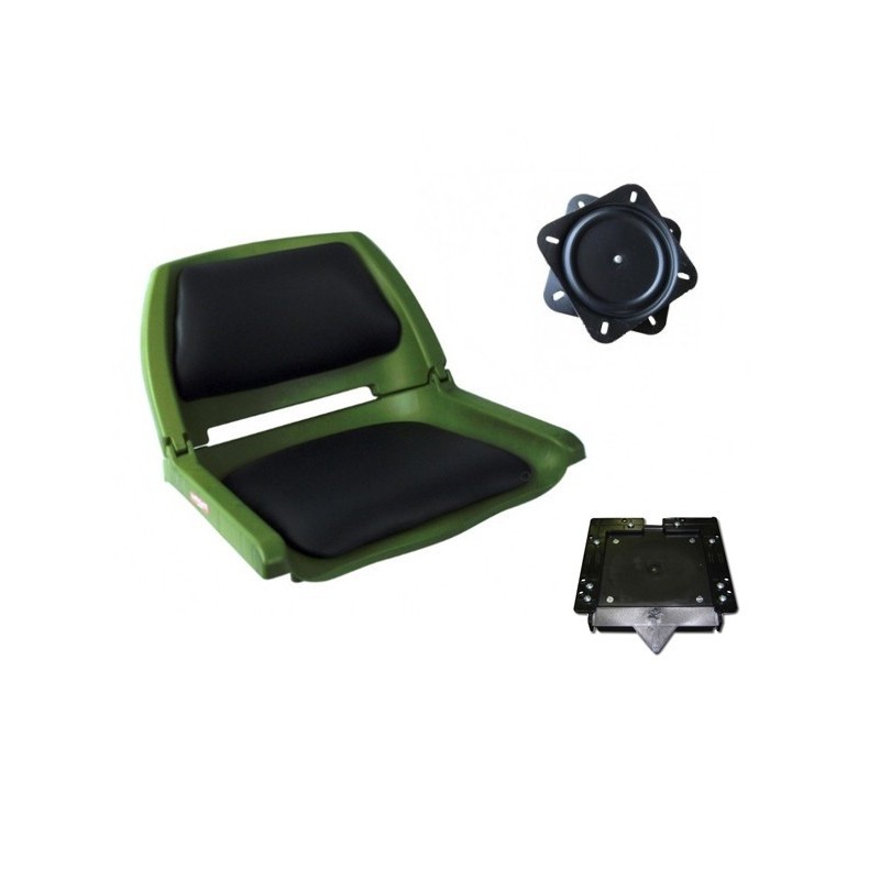 Pack siège vert Pike'n'Bass + platine 360 °+ clip amovible