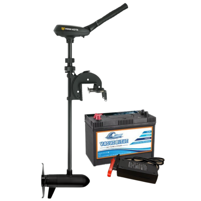Pack Minn Kota TRAXXIS 80 - 107 cm - 80 Lbs - 24V - + Batterie Lithium 24V 100Ah + Chargeur 10A