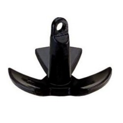 Ancre de rivière, revêtement PVC noir, 8.1 kg