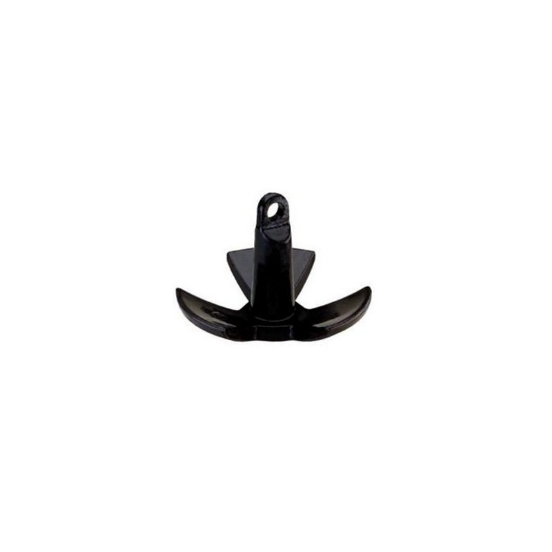 Ancre de rivière, revêtement PVC noir, 8.1 kg